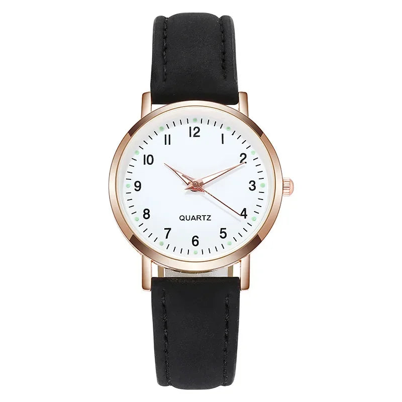 Montres-bracelets pour femmes Montre Femme Montres pour femmes Bracelet en cuir lumineux Montre simple Montre élégante à la mode Montre à quartz Reloj Mujer
