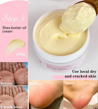 Crème de soin éclaircissante pour la peau AILKE, lotion éclaircissante, élimine les taches foncées avec glutathion, beurre de karité, crème corporelle hydratante