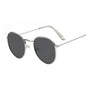 Lunettes de soleil rondes métalliques petites pour femme, vintage, de marque, pour voyage, classiques, lunettes de soleil mode rétro pour femme