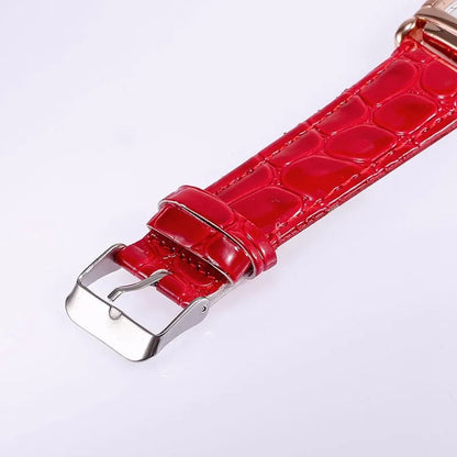 Nouvelles montres pour femmes, montres-bracelets carrées en or rose, montres de mode en cuir de marque, montre à quartz pour femme, horloge, montre femme