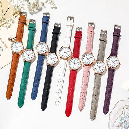 Montres-bracelets pour femmes Montre Femme Montres pour femmes Bracelet en cuir lumineux Montre simple Montre élégante à la mode Montre à quartz Reloj Mujer