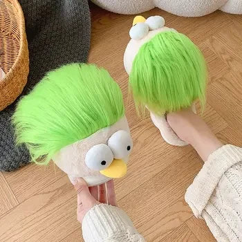 Pantoufles hamster câlines et mignonnes pour femmes, hiver automne, en peluche chaude, chaussures nuage pour chambre, pantoufles familiales pour femme, pantoufles animaux kawaii