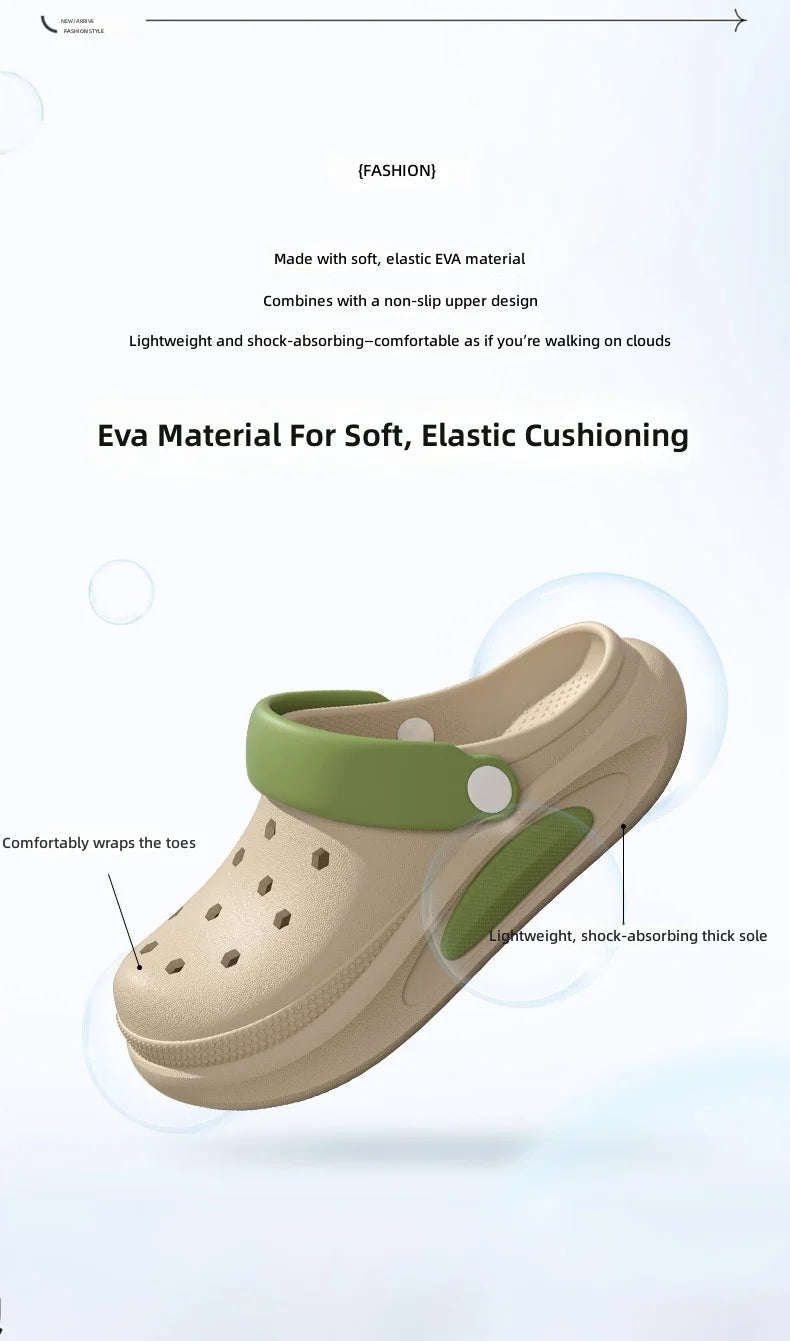 Sabots d’été pour femmes avec jolis charms 3D, sandales de jardin, chaussons de plage légers en EVA souple, chaussures d’extérieur antidérapantes à semelle épaisse et tendance
