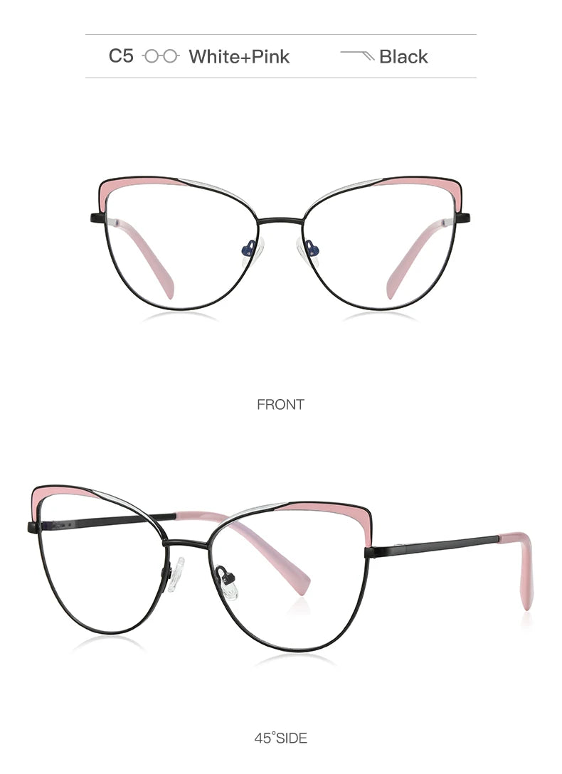 Lunettes de vue photochromiques œil de chat pour femmes JMISUS Fashion, monture papillon personnalisée, lunettes progressives anti-lumière bleue