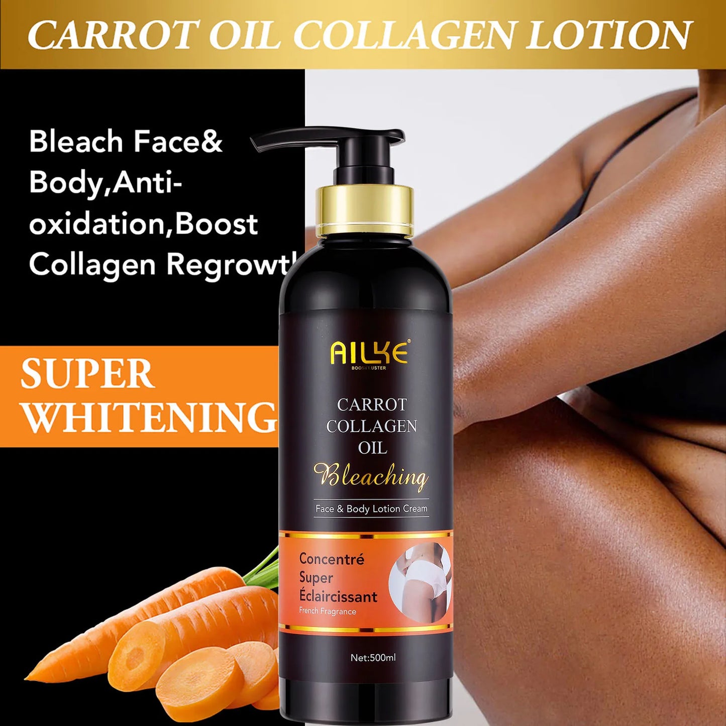 Ensemble de soins de la peau au collagène AILKE pour femmes, hydratant, blanchissant, élimine les taches de rousseur, les taches brunes, les points noirs, kit éclaircissant pour la peau