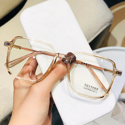 Lunettes de lecture tendance et à la mode pour femmes, anti-lumière bleue, pour la presbytie, lunettes haute définition unisexes avec monture transparente