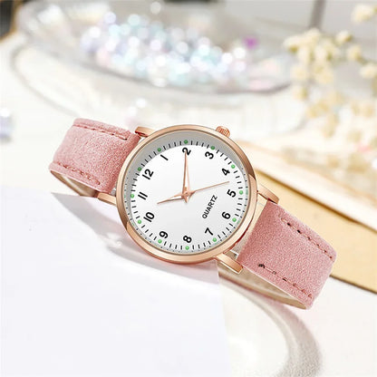 Montres-bracelets pour femmes Montre Femme Montres pour femmes Bracelet en cuir lumineux Montre simple Montre élégante à la mode Montre à quartz Reloj Mujer