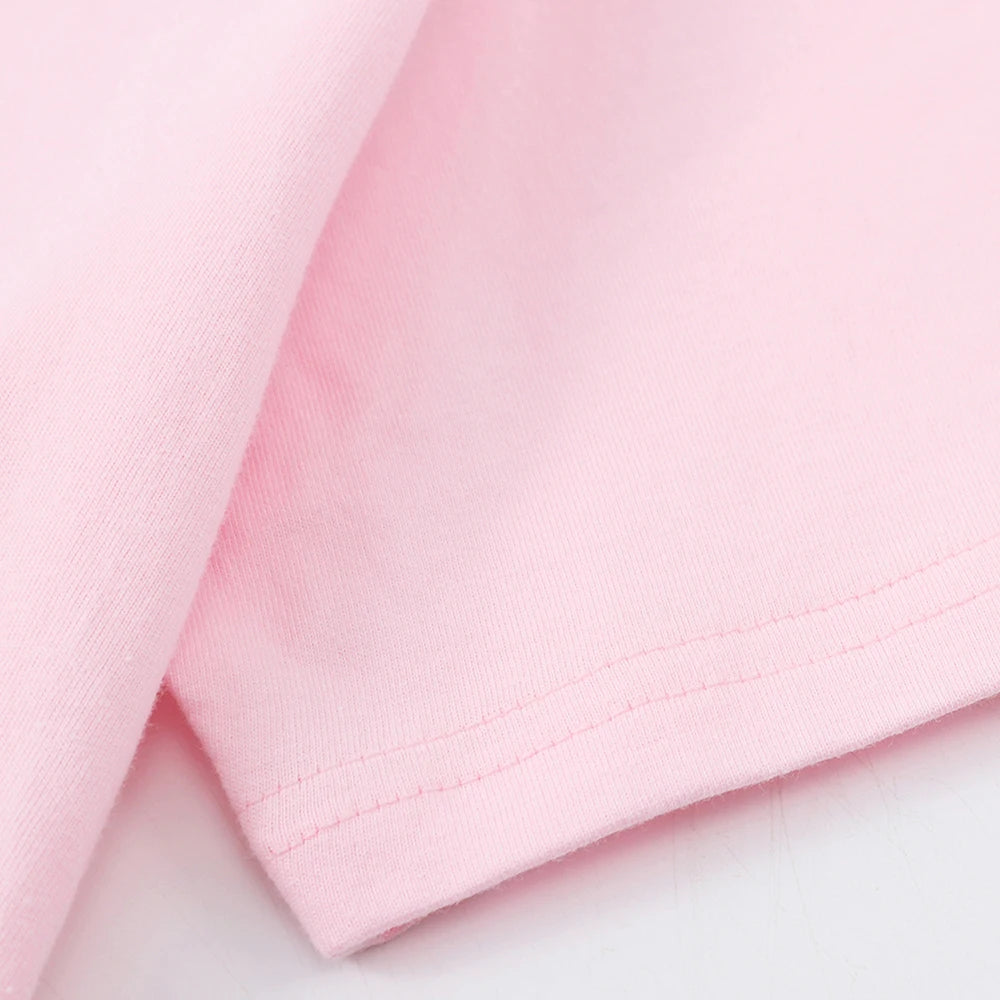 T-shirt femme Y2K 100 % coton, t-shirt décontracté de couleur unie, col rond, hauts d’été pour femmes, mode oversize, sportswear féminin tendance.