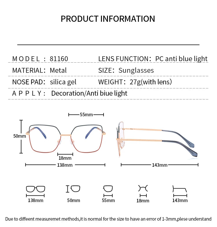 JMISUS Fashion Femme Lunettes optiques carrées avec verres correcteurs anti-lumière bleue photochromiques gris en forme de papillon, lunettes de vue sur ordonnance