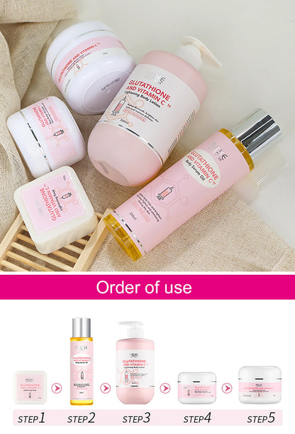 Crème de soin éclaircissante pour la peau AILKE, lotion éclaircissante, élimine les taches foncées avec glutathion, beurre de karité, crème corporelle hydratante