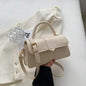 Sac à bandoulière en cuir PU pour femmes, sac à main, sac bandoulière tendance, sac vintage porté sous le bras, cartable carré
