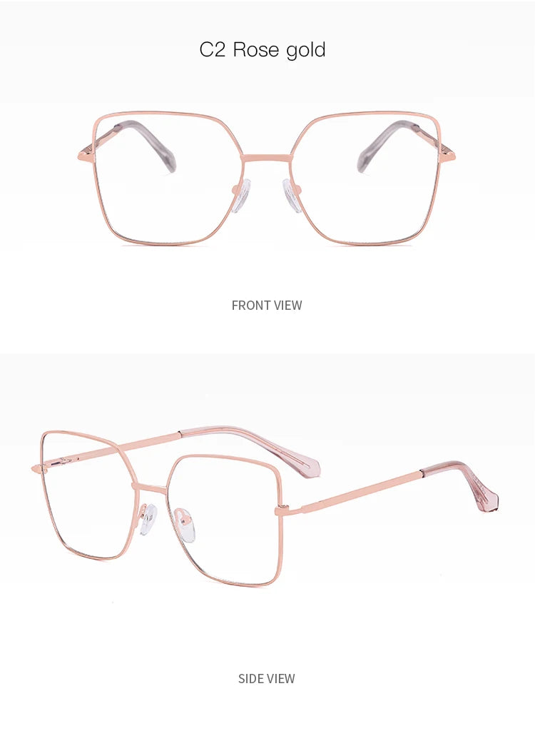 JMISUS Fashion Femme Lunettes optiques carrées avec verres correcteurs anti-lumière bleue photochromiques gris en forme de papillon, lunettes de vue sur ordonnance