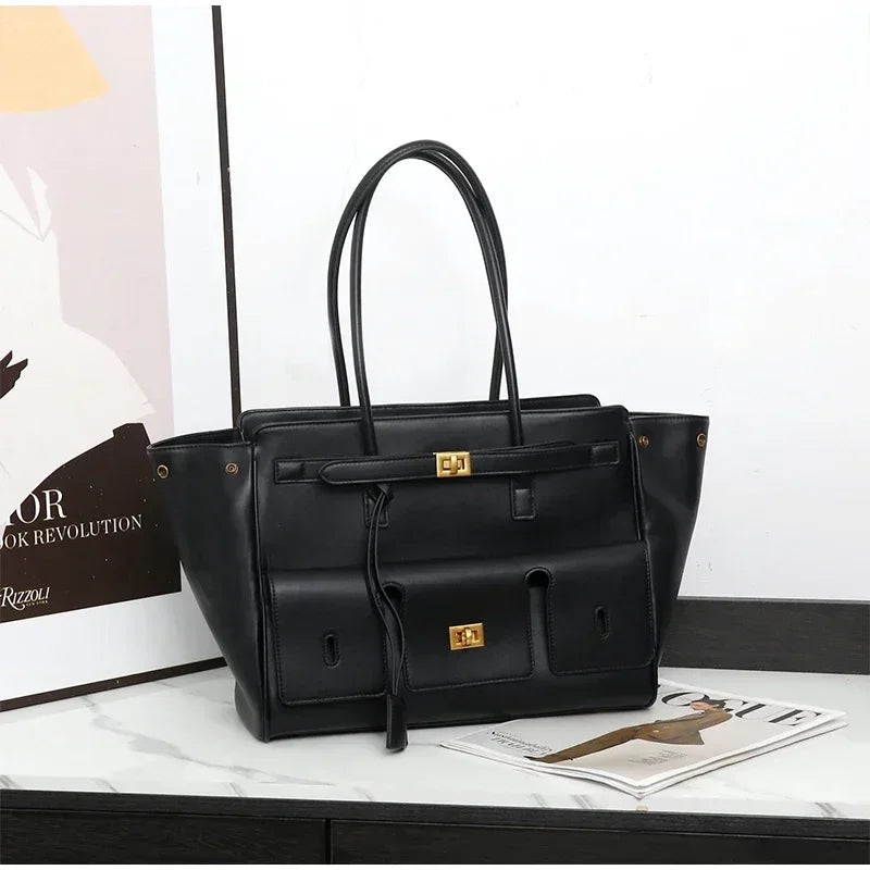 Sac fourre-tout Designer Wings en cuir véritable, sac à bandoulière pour femme de grande capacité pour les trajets quotidiens, sac à main polyvalent de style locomotive luxueux