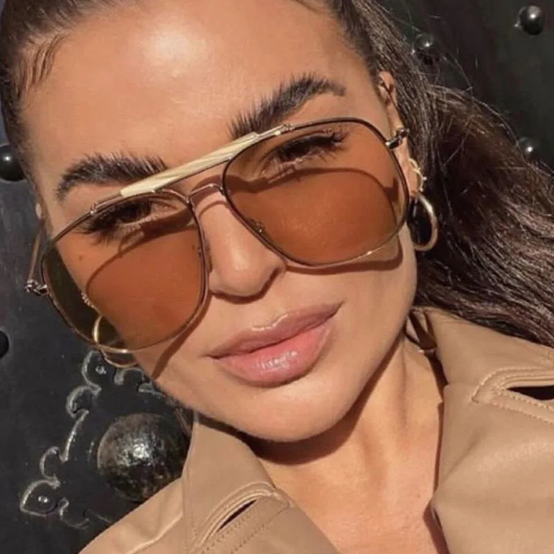 Nouvelles lunettes de soleil aviateur classiques en métal à la mode pour femmes et hommes, design vintage de marque, lunettes de soleil pour extérieur, voyage et conduite, protection UV400, lunettes