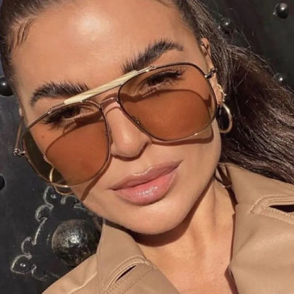 Nouvelles lunettes de soleil aviateur classiques en métal à la mode pour femmes et hommes, design vintage de marque, lunettes de soleil pour extérieur, voyage et conduite, protection UV400, lunettes