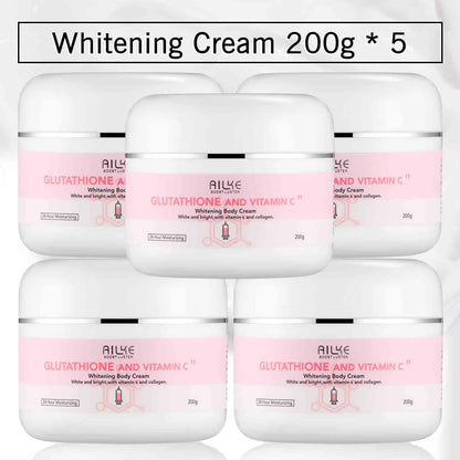 Crème de soin éclaircissante pour la peau AILKE, lotion éclaircissante, élimine les taches foncées avec glutathion, beurre de karité, crème corporelle hydratante