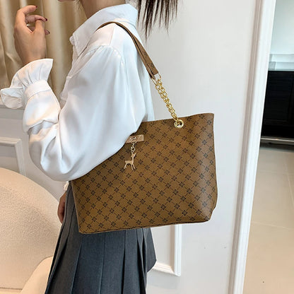 Nouveau sac à main pour la presbytie, texture en cuir souple, grand cabas grande capacité pour femme avec accessoires suspendus, sac à bandoulière
