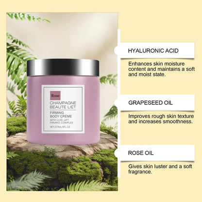Crème corporelle raffermissante au champagne avec Pepperslim, crème anti-rides et raffermissante pour la peau, lotion corporelle hydratante quotidienne pour hommes et femmes