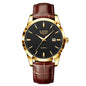 Montre Homme LIGE Nouvelle Montre de Luxe en Cuir Marron pour Homme, Montre Homme Mode Business, Montre Sport d’Extérieur Étanche à Quartz pour Homme