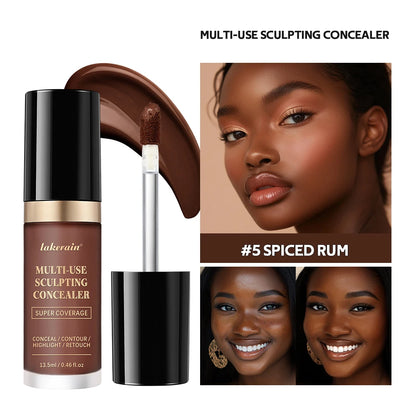 Fond de teint correcteur couvrance longue durée au fini mat, crème multi-usage sans huile pour illuminer et retoucher, produits de maquillage pour le visage pour femmes