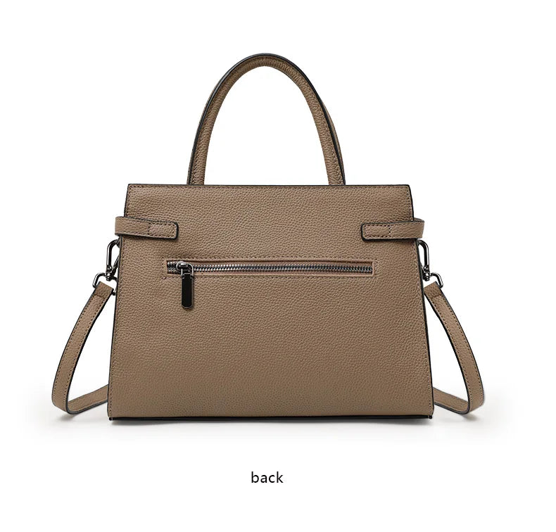 Sac pour femme en cuir véritable en cuir de vachette pleine fleur original, sac cabas simple à porter à la main ou à l’épaule, style professionnel