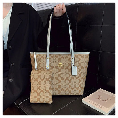 Sac à main de luxe pour femme de créateur à une épaule, imprimé vintage mode parisienne, grand sac fourre-tout portable à grande capacité, pochette, sac à main.