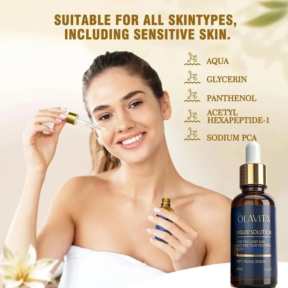 Sérum anti-âge 30 ml, nutrition profonde, raffermissant, atténue les ridules, sérum facial hydratant, réduit les rides, soin réparateur pour la peau