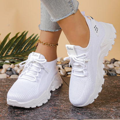 Chaussures de sport décontractées pour femmes avec maille respirante et semelles souples, chaussures de sport polyvalentes