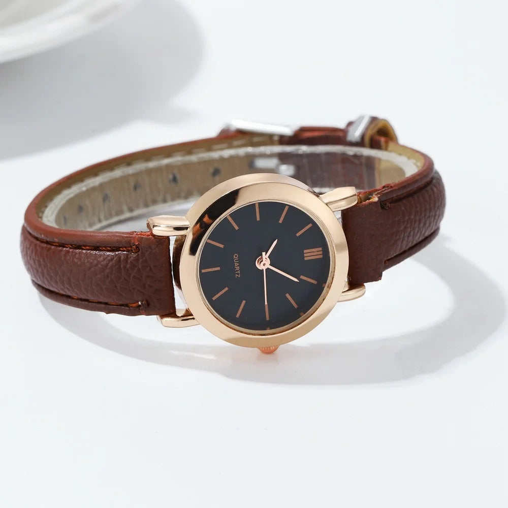 Montre pour femme tendance avec petits chiffres arabes, montre à quartz avec bracelet en cuir



Style : Luxe

Étanchéité : 3 Bar

Poids : 60 g