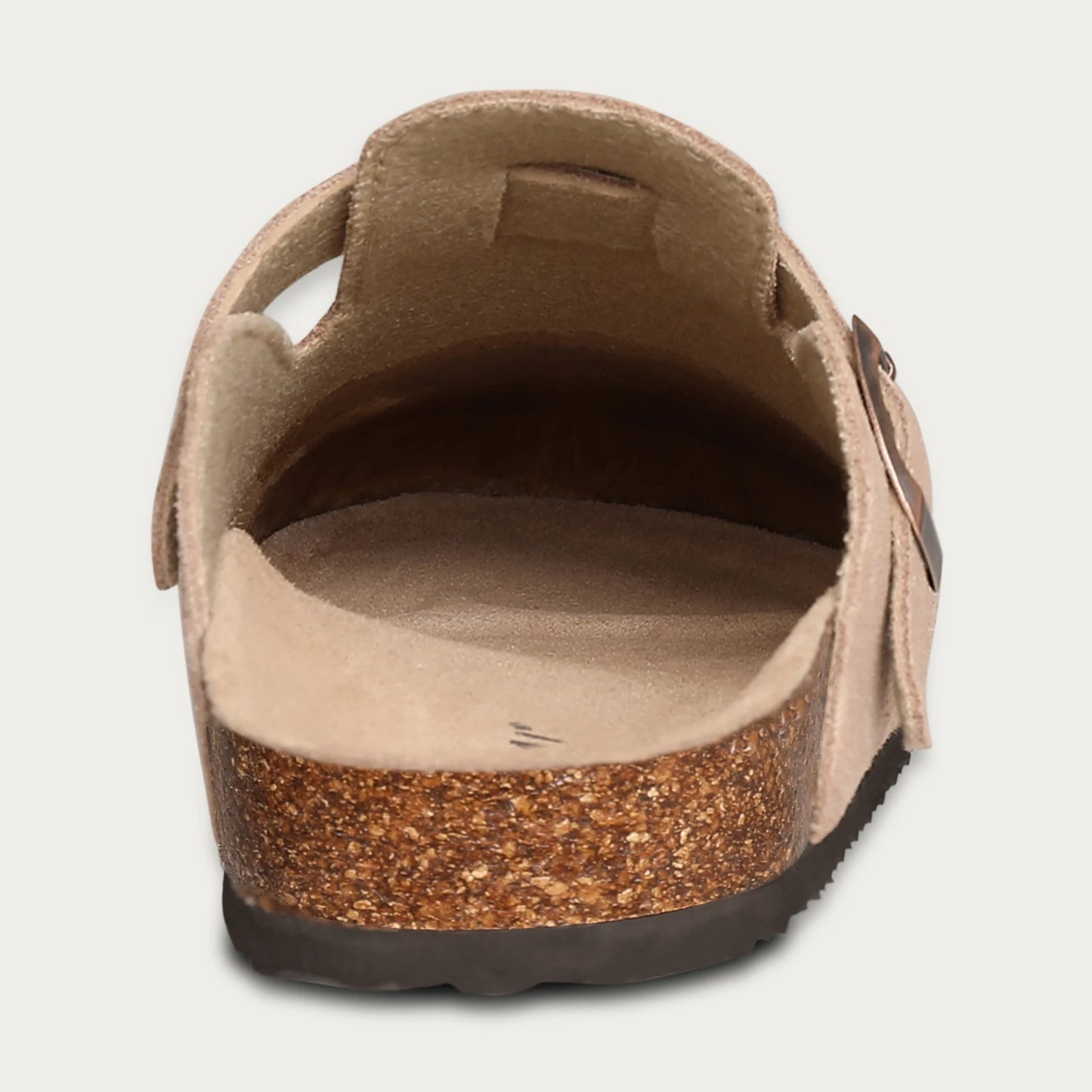 Litfun Nouveaux sabots pour femmes, mules en suède de liège tendance pour femmes, chaussons classiques en liège antidérapants pour l’extérieur avec soutien de la voûte plantaire