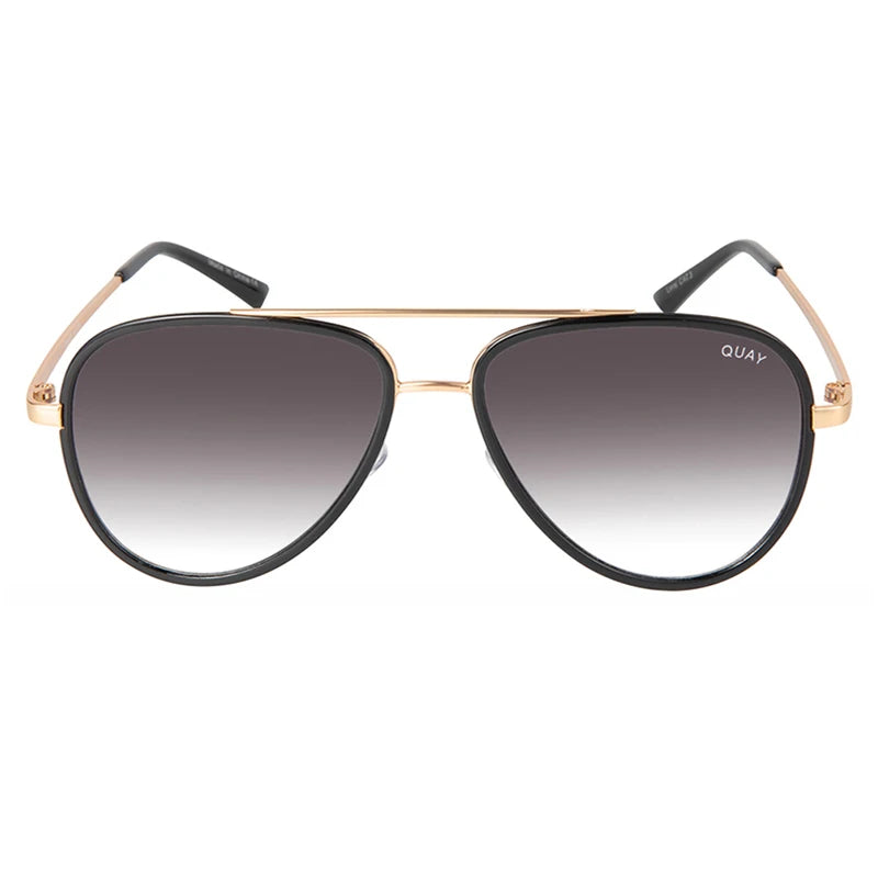 Lunettes de soleil aviateur de marque de mode pour femmes, vintage, de créateur, tout-en-un, lunettes de soleil pour femmes, rétro, monture en alliage, lunettes Quay UV400