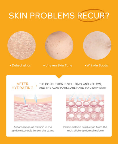Ensemble de soins de la peau à la vitamine C LAIKOU 3 pièces : crème pour le visage, sérum et crème contour des yeux, hydratant, anti-rides, kit de soins du visage