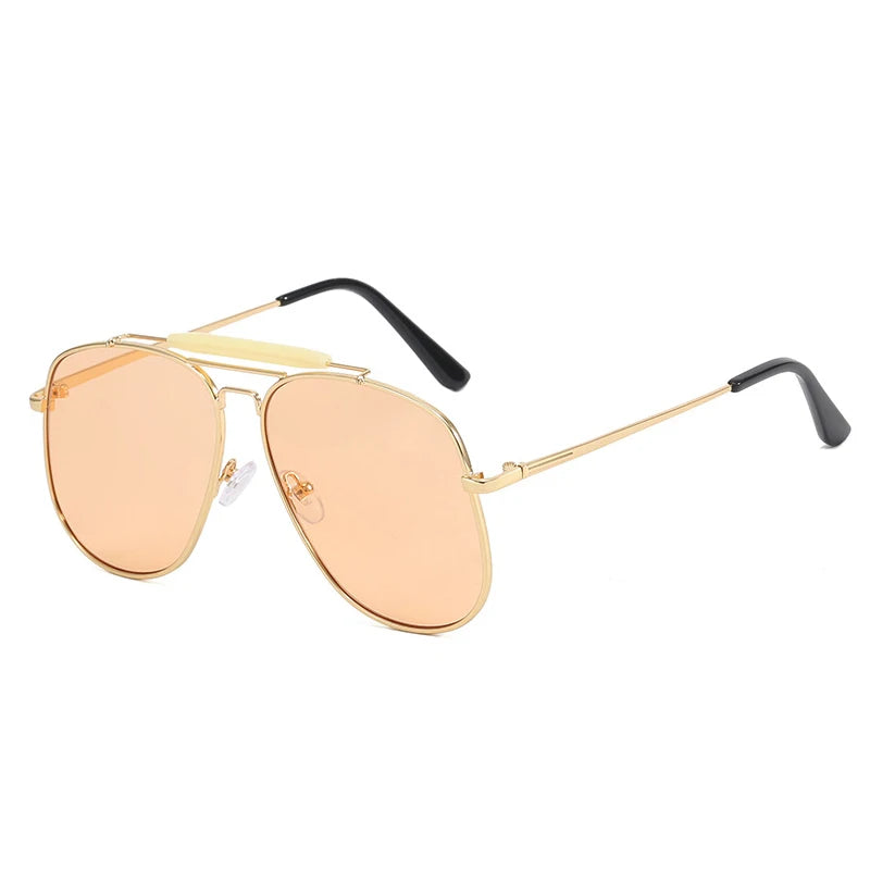 Nouvelles lunettes de soleil aviateur classiques en métal à la mode pour femmes et hommes, design vintage de marque, lunettes de soleil pour extérieur, voyage et conduite, protection UV400, lunettes