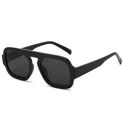 JNPCXI Lunettes de soleil carrées rétro pour femmes, design de marque tendance, verres dégradés UV400, lunettes de soleil punk pour hommes