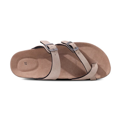 Mules en daim pour femmes Comwarm Fashion, pantoufles, sabots pour hommes, sandales à semelle intérieure en liège avec soutien de la voûte plantaire, claquettes d’extérieur pour la plage, chaussures d’intérieur