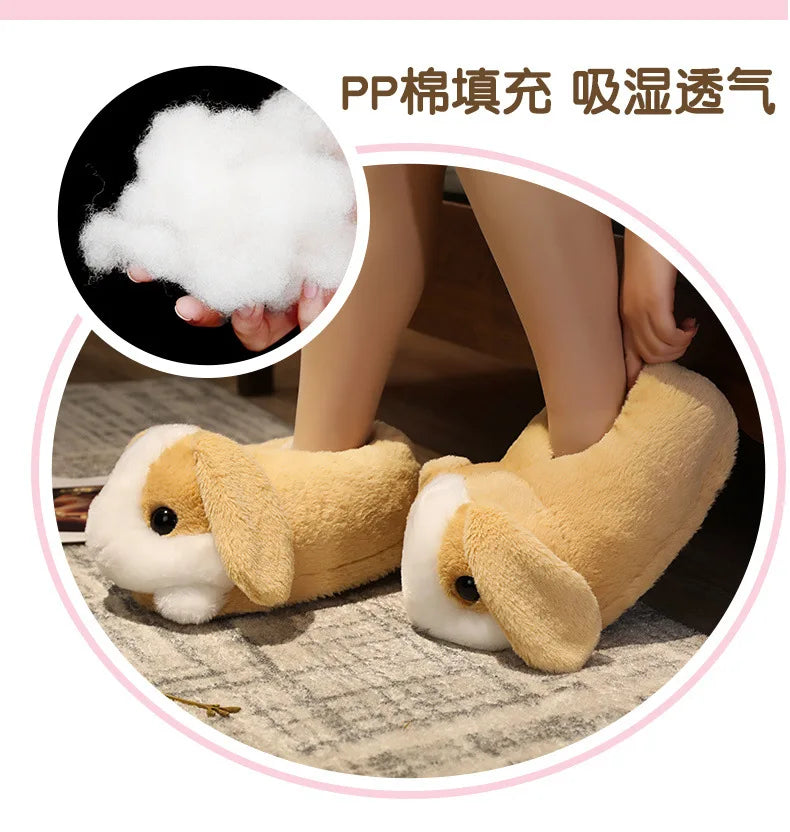 Pantoufles hamster câlines et mignonnes pour femmes, hiver automne, en peluche chaude, chaussures nuage pour chambre, pantoufles familiales pour femme, pantoufles animaux kawaii