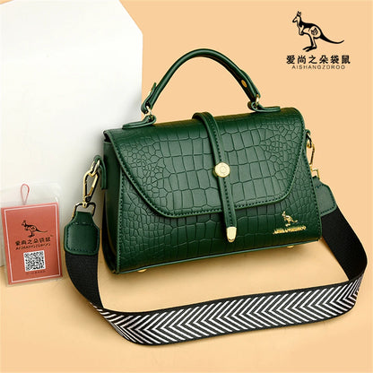 Sacs bandoulière en cuir crocodile 2024 pour femmes, sacs messager d’épaule pour femme, sacs à main et porte-monnaie de luxe de créateur pour dames.
