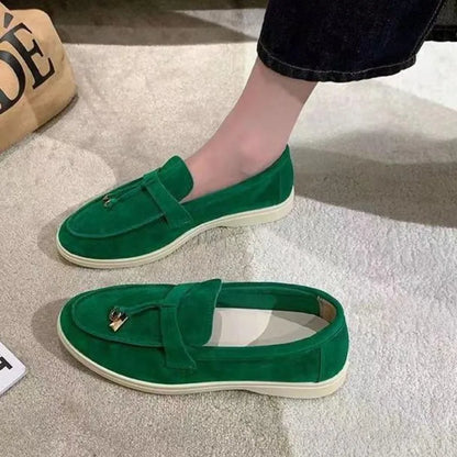 Chaussures plates pour femmes 2025 nouvelle tendance printemps automne, mocassins compensés en daim, décontractés, chaussures de marche antidérapantes pour femmes, Chaussure Femme Scarpe Da Donna