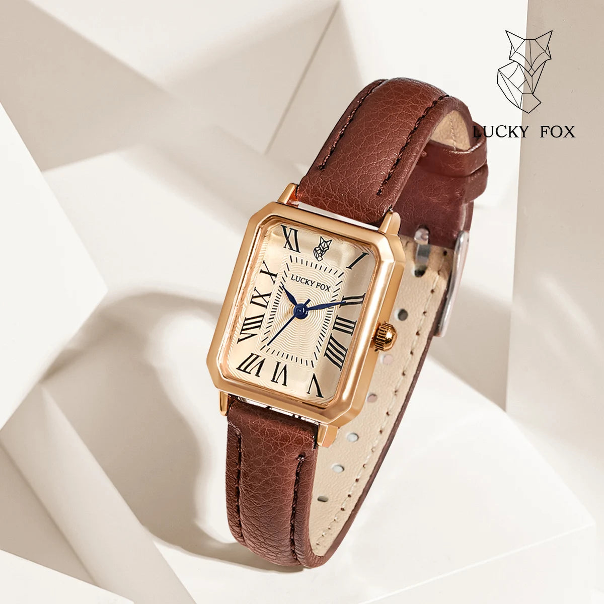 Montre-bracelet décontractée rétro à affichage numérique, cadran carré, bracelet en cuir, montre à quartz tendance pour femme, idée cadeau