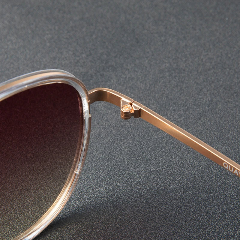 Lunettes de soleil aviateur de marque de mode pour femmes, vintage, de créateur, tout-en-un, lunettes de soleil pour femmes, rétro, monture en alliage, lunettes Quay UV400