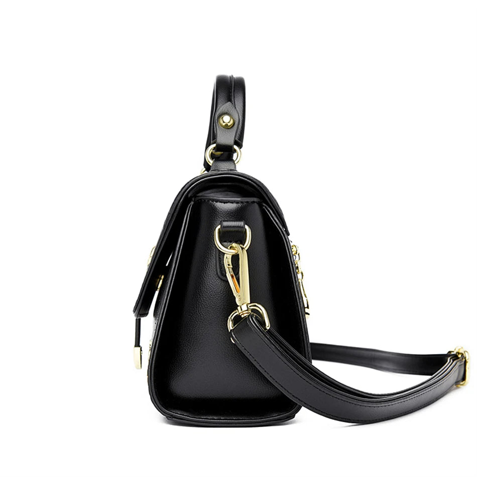 Sacs bandoulière en cuir crocodile 2024 pour femmes, sacs messager d’épaule pour femme, sacs à main et porte-monnaie de luxe de créateur pour dames.