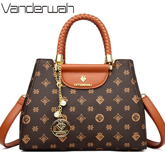 Sac à main élégant à poignée tressée pour femmes, sac à poignée supérieure en cuir de haute qualité, sac bandoulière et porté épaule pour dames, cabas décontracté de qualité