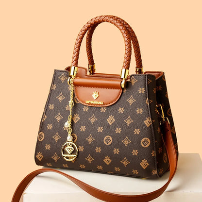 Sac à main élégant à poignée tressée pour femmes, sac à poignée supérieure en cuir de haute qualité, sac bandoulière et porté épaule pour dames, cabas décontracté de qualité