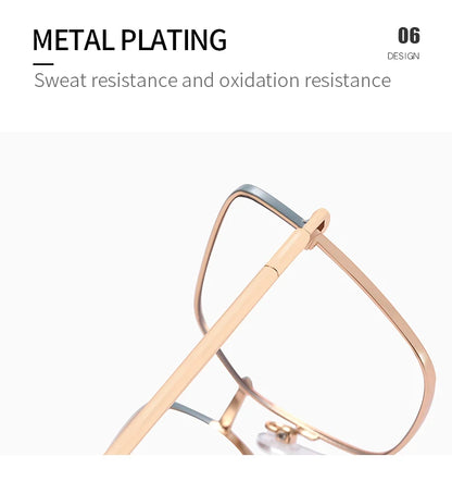 JMISUS Fashion Femme Lunettes optiques carrées avec verres correcteurs anti-lumière bleue photochromiques gris en forme de papillon, lunettes de vue sur ordonnance