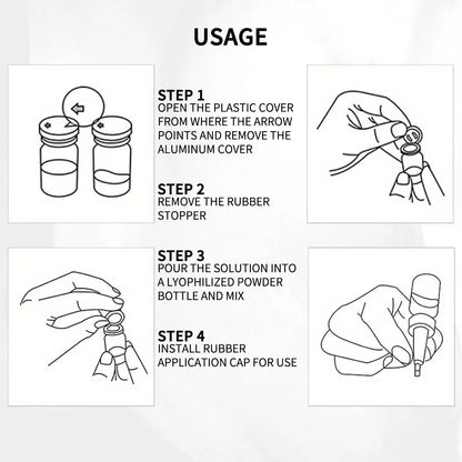 Ensemble de poudre lyophilisée au peptide de cuivre bleu, sérum facial hydratant et blanchissant, anti-rides, pour une peau lisse et douce, soin de la peau, essence éclaircissante