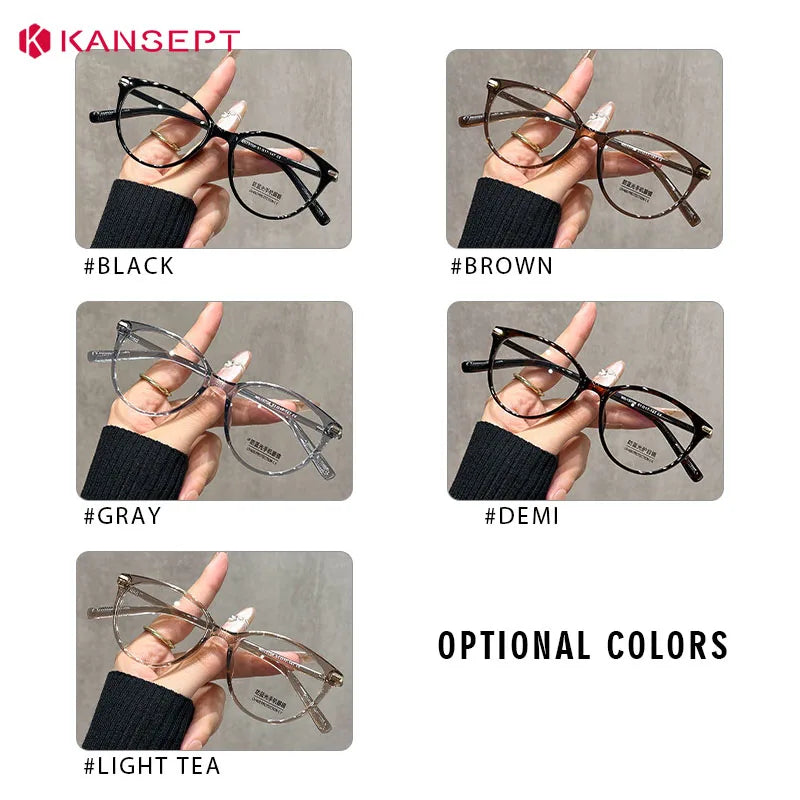 KANSEPT Lunette Lunettes de myopie pour femmes Lentilles optiques pour femmes avec prescription personnalisée Lunettes de vue Lunettes de lecture Lunettes femme degré