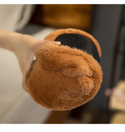 Pantoufles hamster câlines et mignonnes pour femmes, hiver automne, en peluche chaude, chaussures nuage pour chambre, pantoufles familiales pour femme, pantoufles animaux kawaii