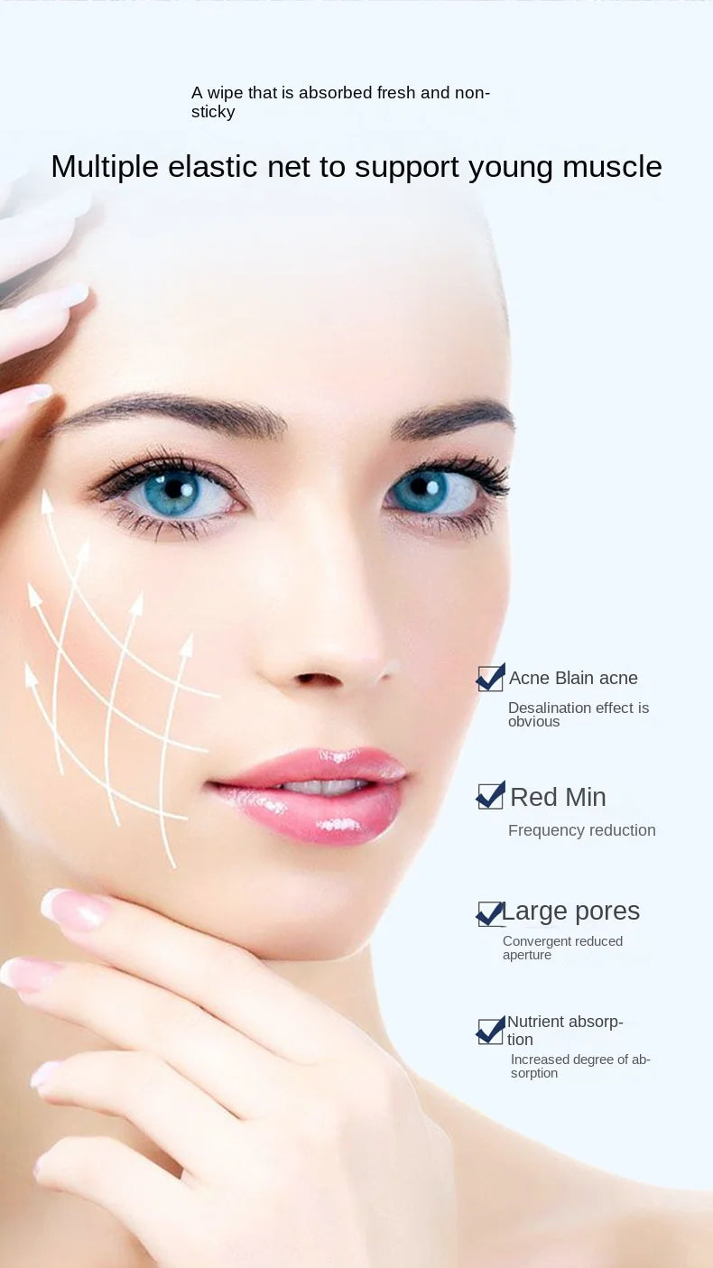 Ensemble de poudre lyophilisée réparatrice pour la peau du visage au peptide de cuivre bleu, pour peaux sensibles, hydratante, raffermissante et lissante, avec essence à l’acide hyaluronique