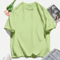 T-shirt femme Y2K 100 % coton, t-shirt décontracté de couleur unie, col rond, hauts d’été pour femmes, mode oversize, sportswear féminin tendance.