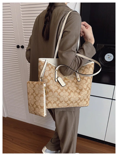 Sac à main de luxe pour femme de créateur à une épaule, imprimé vintage mode parisienne, grand sac fourre-tout portable à grande capacité, pochette, sac à main.